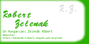 robert zelenak business card