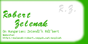 robert zelenak business card